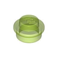 [New] Plate, Round 1 x 1 Straight Side, Trans-Bright Green. /Lego. Parts. 4073